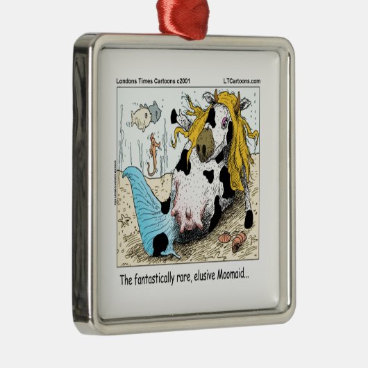 1/2牛1/2マーメイドムーメイドおもしろい メタルオーナメント (右)