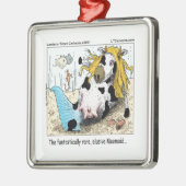 1/2牛1/2マーメイドムーメイドおもしろい メタルオーナメント (左)