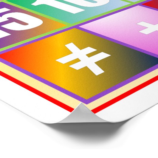 1～20のポスター ポスター (角)