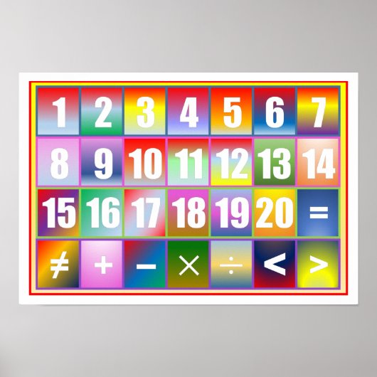 1～20のポスター ポスター (正面)