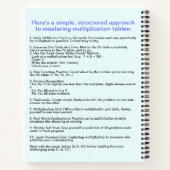 1～20の掛け算表 | 数学の九九 ノートブック (裏面)