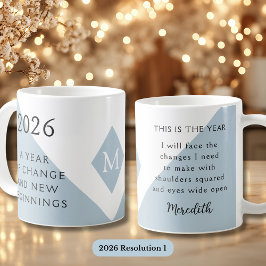 1. 2026年 新年の抱負 変革の年 コーヒーマグカップ