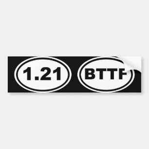 1.21ギガワットか。! (余分斜めの版) バンパーステッカー