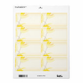 1.25インチx2.75インチメーリングアドレスイエロー&クリームフローラ ラベル (フルシート)