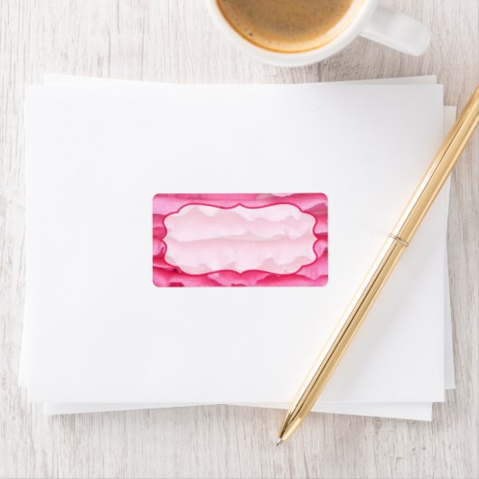 1.25インチx2.75インチメーリングアドレスグラデーションストライプPink Fros ラベル (インサイチュ)