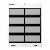 1.25インチx2.75インチメーリングアドレスティール（緑がかった色）とブラックダマスク ラベル (フルシート)