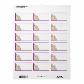 1.25インチx2.75インチメーリングアドレスパープルパレスインド ラベル (フルシート)