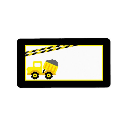 1.25インチx2.75インチメーリングアドレス建築黄色 ラベル (正面)