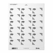 1.25インチx2.75インチメーリングアドレスBoho Buffalo Tribal Pa ラベル (フルシート)