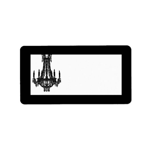 1.25インチx2.75インチ郵送先住所Crystal Chandelier Gli ラベル (正面)