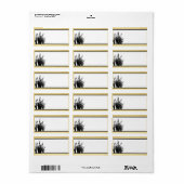 1.25インチx 2.75インチ郵送先住所Cattail/Dragonfly Si ラベル (フルシート)