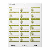 1.25インチx 2.75インチ郵送先住所Green Pear Fruit Str ラベル (フルシート)