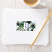 1.25インチx 2.75インチHersheyの孔雀の羽根ブルー/グリー ラベル (インサイチュ)