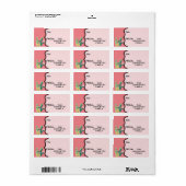 1.25"x2.75インチのクリスマスクリスマスボヘミアンサボクスクレ ラベル (フルシート)