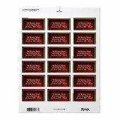 1.25"x2.75インチのクリスマスクリスマスメール住所 シール (フルシート)