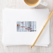 1.25"x2.75インチクリスマスクリスマスホワイトウォッシュウッドバーンドゥ ラベル (インサイチュ)