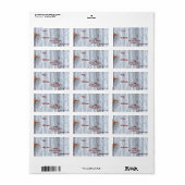 1.25"x2.75インチクリスマスクリスマスホワイトウォッシュウッドバーンドゥ ラベル (フルシート)