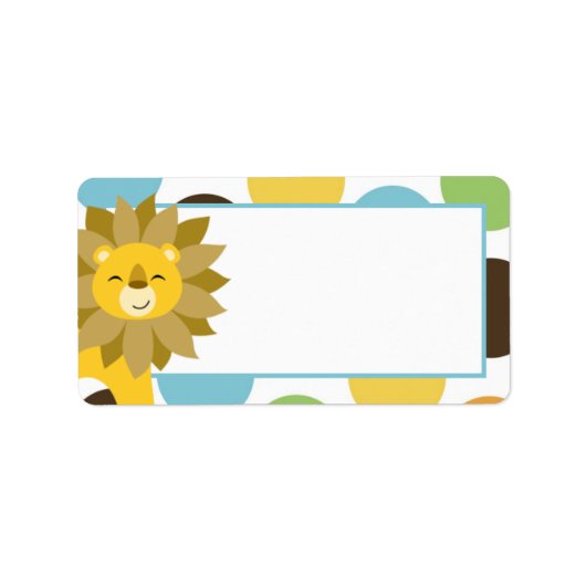 1.25"x2.75インチジャングルキングライオンプリント郵送先住所 ラベル (正面)