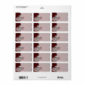 1.25"x2.75インチメーリングアドレススカルバラゴシックChevro ラベル (フルシート)