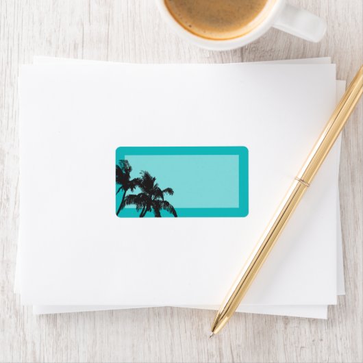 1.25"x2.75インチメーリングアドレスビーチブリーズ海 ラベル (インサイチュ)