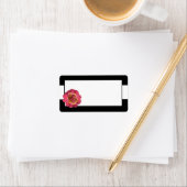 1.25"x2.75インチメーリングアドレスモダンストライプ黒 ラベル (インサイチュ)