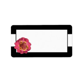 1.25"x2.75インチメーリングアドレスモダンストライプ黒 ラベル