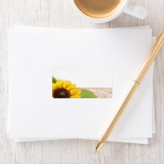 1.25"x2.75インチ宛先ひまわり素朴数 ラベル (インサイチュ)