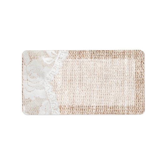 1.25"x2.75インチ郵送先住所カントリーレースのハンカチ ラベル (正面)