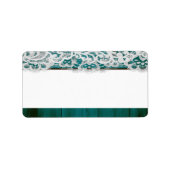 1.25"x2.75インチ郵送先住所ティール(緑がかった色)木材 ラベル (正面)