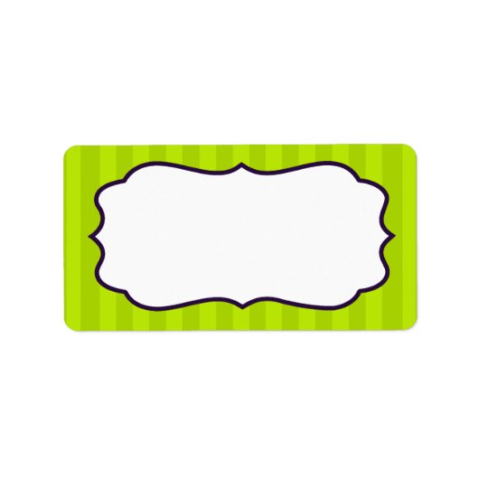 1.25"x2.75インチ郵送先住所ライムグリーン&パープル ラベル (正面)