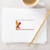 1.25"x2.75インチ郵送先住所秋の葉離れの数 ラベル (インサイチュ)