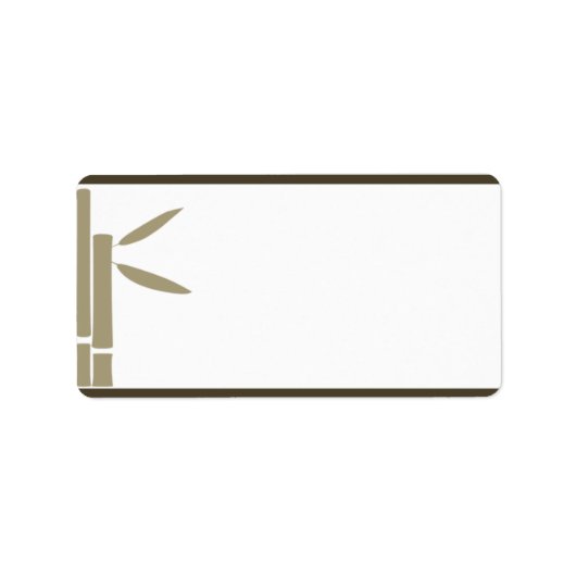 1.25"x2.75インチ郵送先住所Bamboo Bliss ラベル (正面)