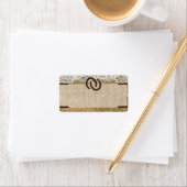 1.25"x2.75インチBurlapで馬靴を郵送 ラベル (インサイチュ)