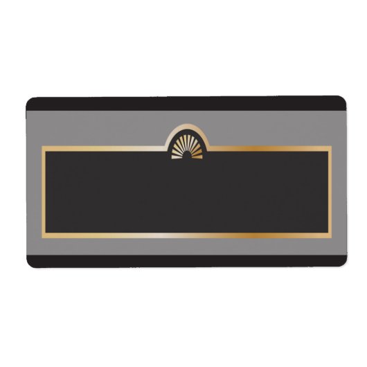 1.25"x2.75"メーリングアドレスギャツビーテーマ ラベル (正面)