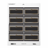 1.25"x2.75"メーリングアドレスギャツビーテーマ ラベル (フルシート)