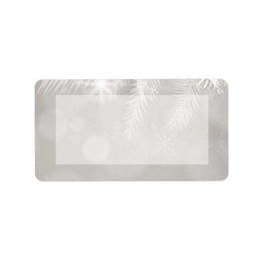 1.25"x2.75"郵送先住所ウィンターホワイトパイン ラベル (正面)