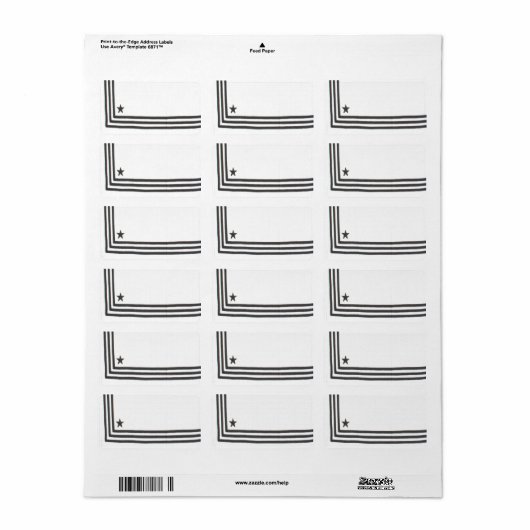 1.25"x2.75"郵送先住所ネイビーサマードレスwhit ラベル (フルシート)