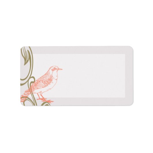 1.25"x2.75"郵送先住所ヴィンテージ愛ビクトリアン ラベル (正面)