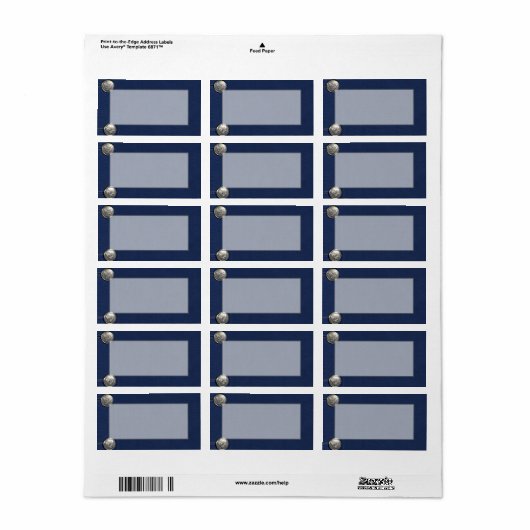 1.25"x2.75"郵送先住所Air Force Class A Unif ラベル (フルシート)