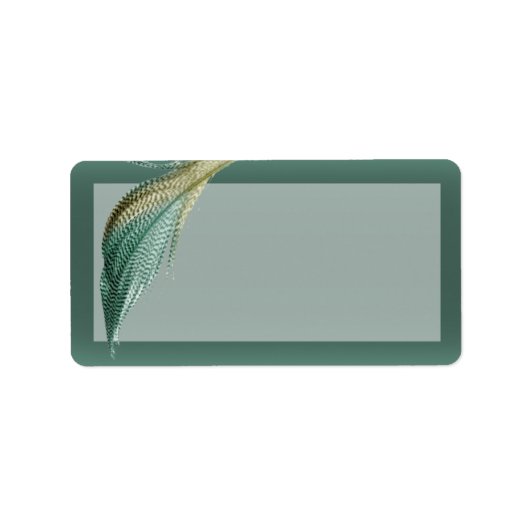 1.25"x2.75"郵送先住所Animal Quail Feather ラベル (正面)