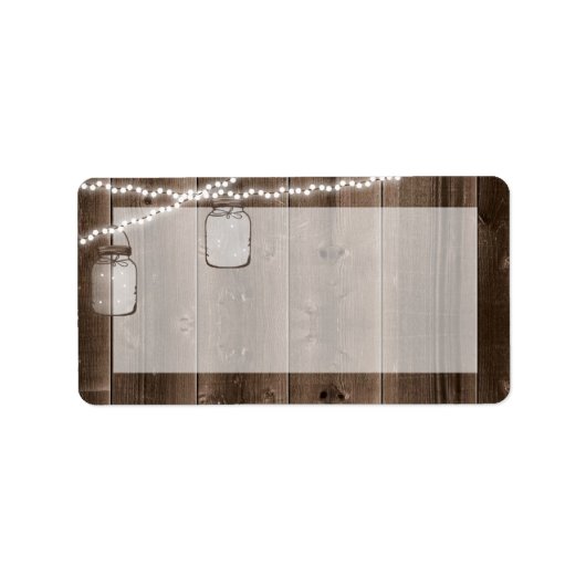 1.25"x2.75"郵送先住所Mason Jar String Light ラベル (正面)