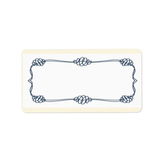 1.25"x2.75"郵送先住所Navy 航海の Knot Anc ラベル (正面)