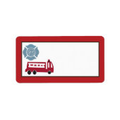 1.25"x2.75"郵送先住所Nojo Fire Engine ラベル (正面)