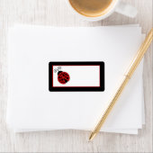 1.25"x2.75"郵送先住所Red Ladybug ラベル (インサイチュ)