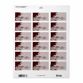 1.25 x 2.75インチクリスマススカルバラゴシックChevron re ラベル (フルシート)