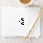 1.25 x 2.75インチHersheyのミニチュアペンギンLove Coupl ラベル (インサイチュ)