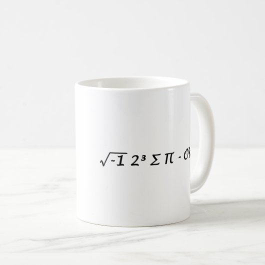 √-1 2 ³の∑の∏ -私はパイOkayを食べましたか。 コーヒーマグカップ (正面右)