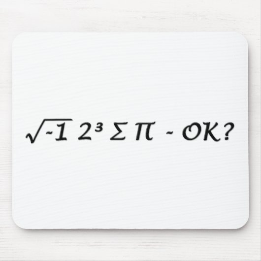 √-1 2 ³の∑の∏ -私はパイOkayを食べましたか。 マウスパッド (正面)