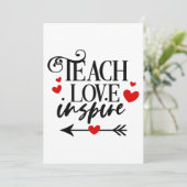 1/2 愛を教え、インスパイアする 幼稚園の先生 招待状 (スタンド正面)