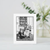 1、2、私の靴の韻をバックル子供部屋 ポストカード (スタンド正面)